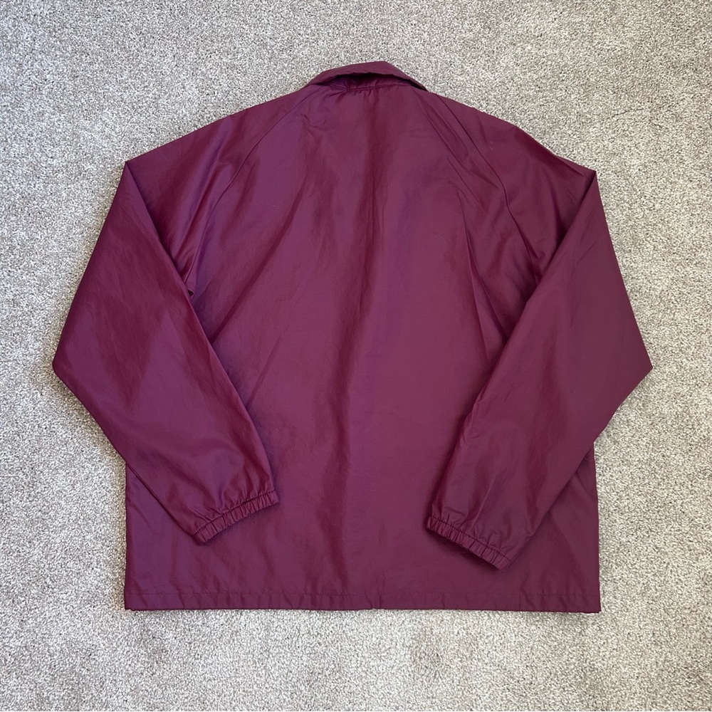 Vintage Chalk Line Dura Torq Fasteners Nylon Coach Jacket Burgundy Men's Medium - Picture 10 of 11